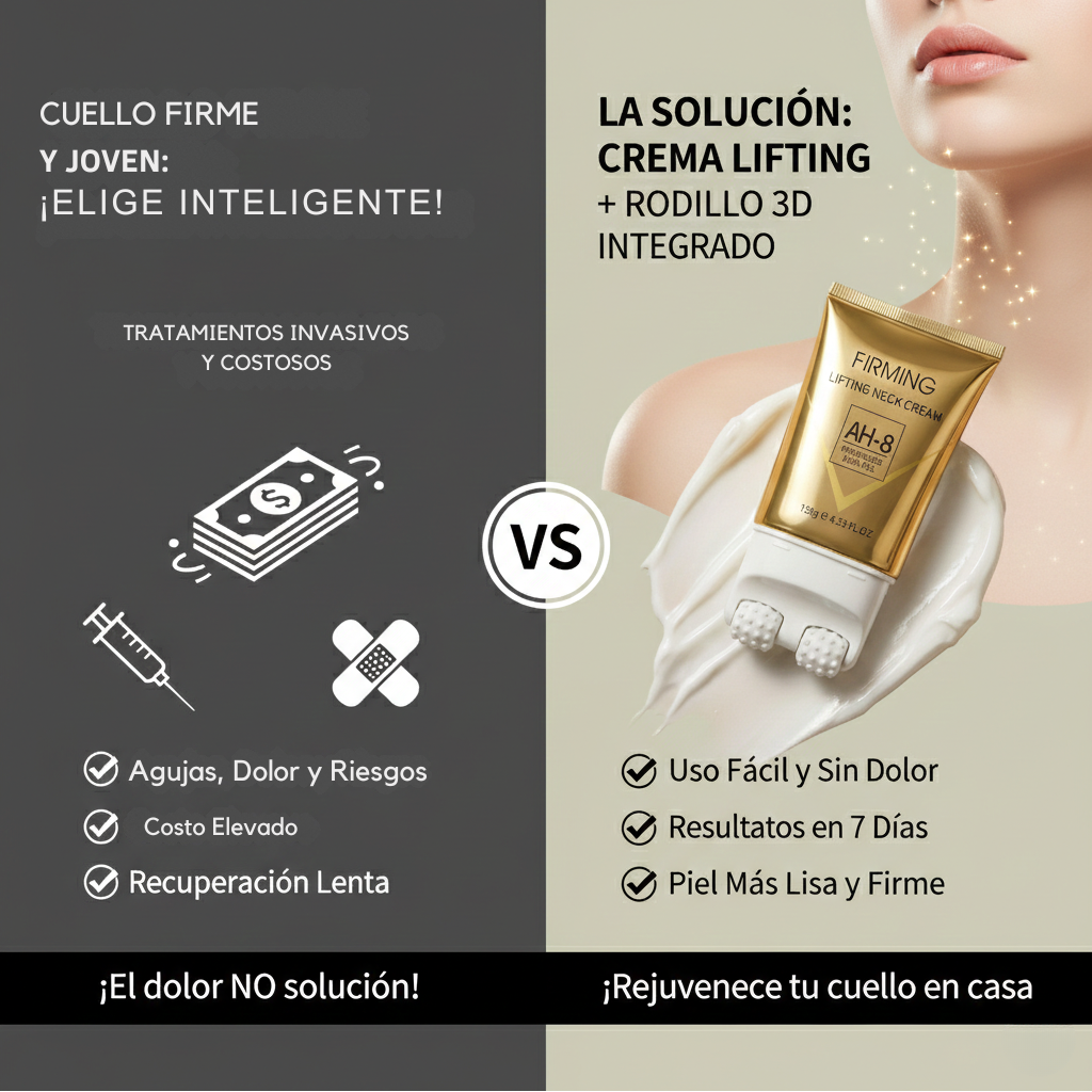 "Neck Sculpt - Crema Reafirmante de Cuello con Masajeador 3D Anti-Edad"