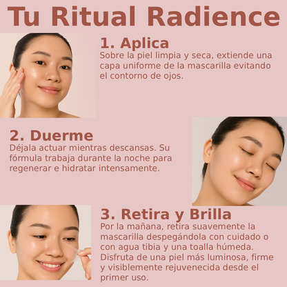 “Tu momento de Belleza, tu ritual”  Radience™ Mascarilla de Colágeno Luminoso.